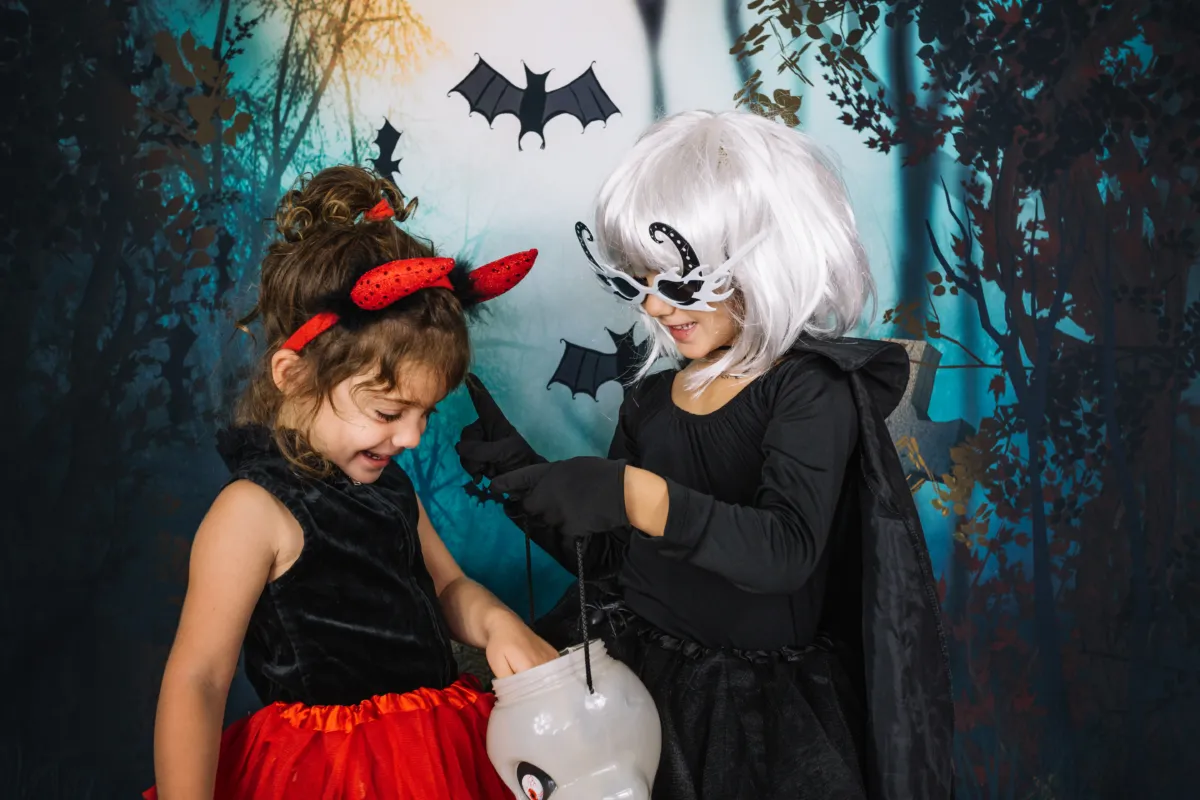 Ninas en halloween